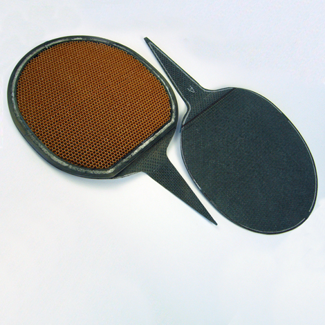 The two sides of the blade waiting to be bonded together