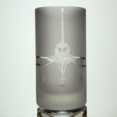 Frontal view of concorde with under carriage down