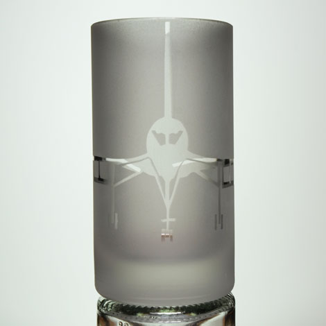 Frontal viw of concorde with under carriage down