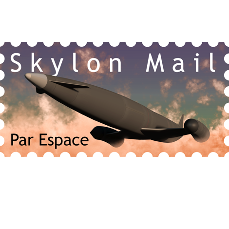 Skylon flying during the glow of dawn