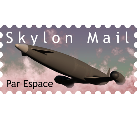 Skylon flying during the a red sunset